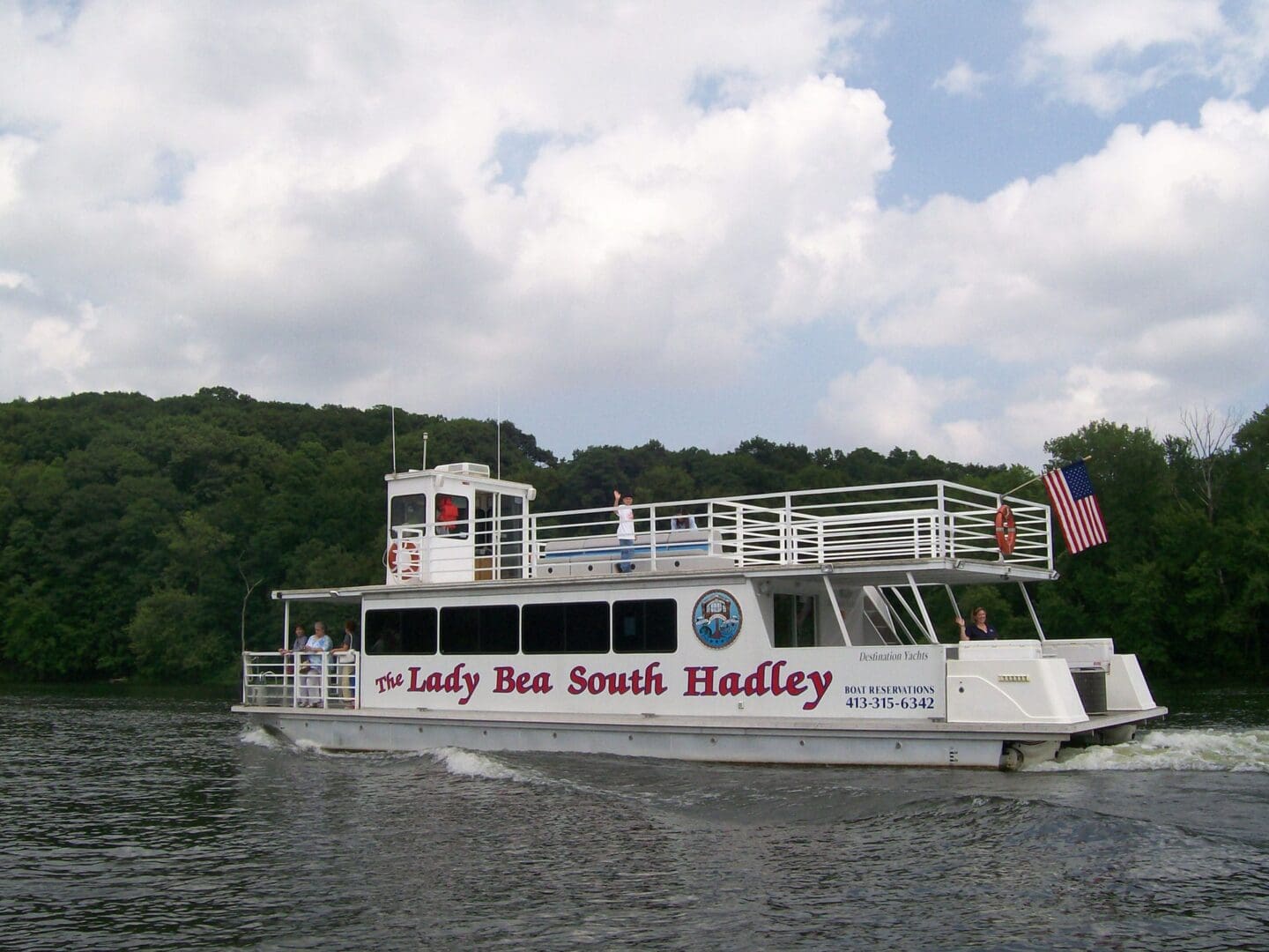 A big white boat, the lady bea south hadley