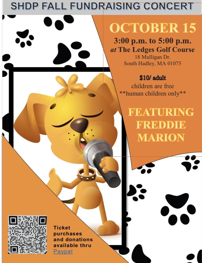 A poster of a cartoon dog singing