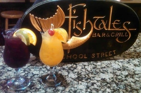 A drink that looks like a fish tail